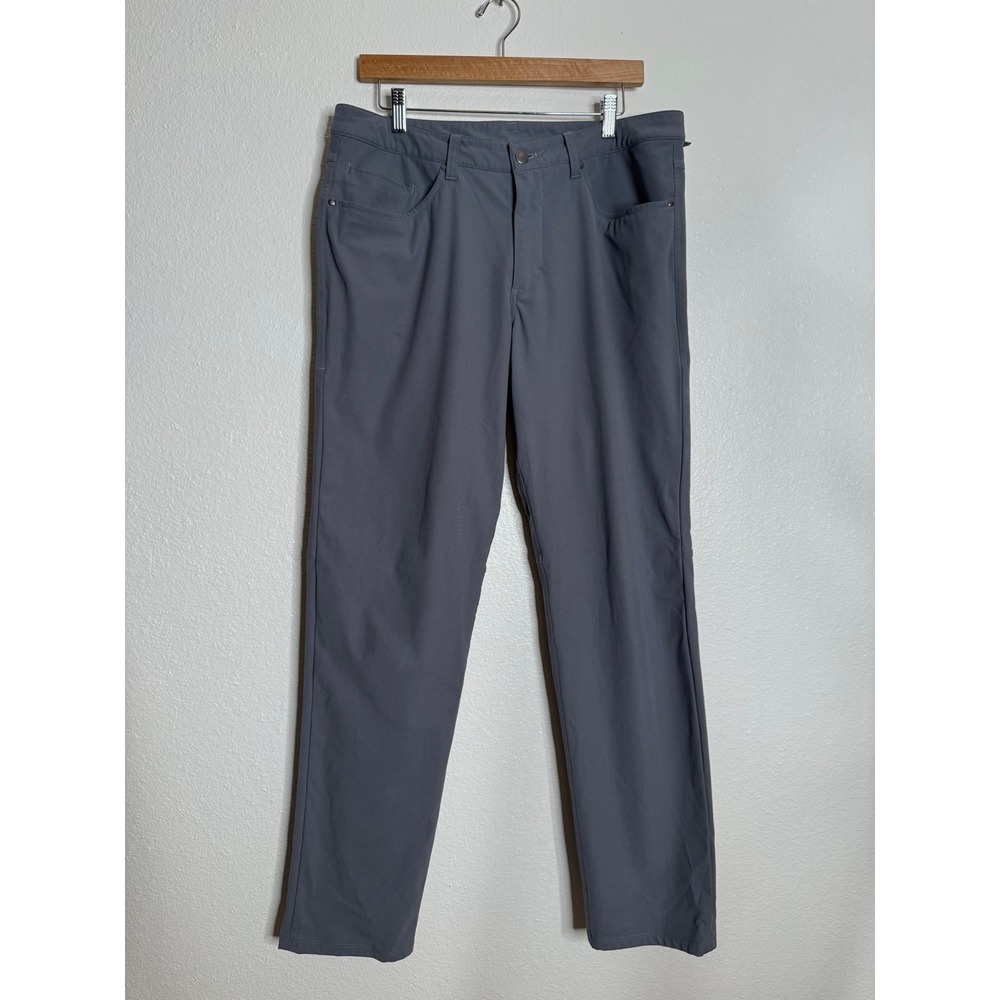 Lululemon Mens Pant Slim  Grey Warpstreme 5 Pocket Mens Trousers Size 35
